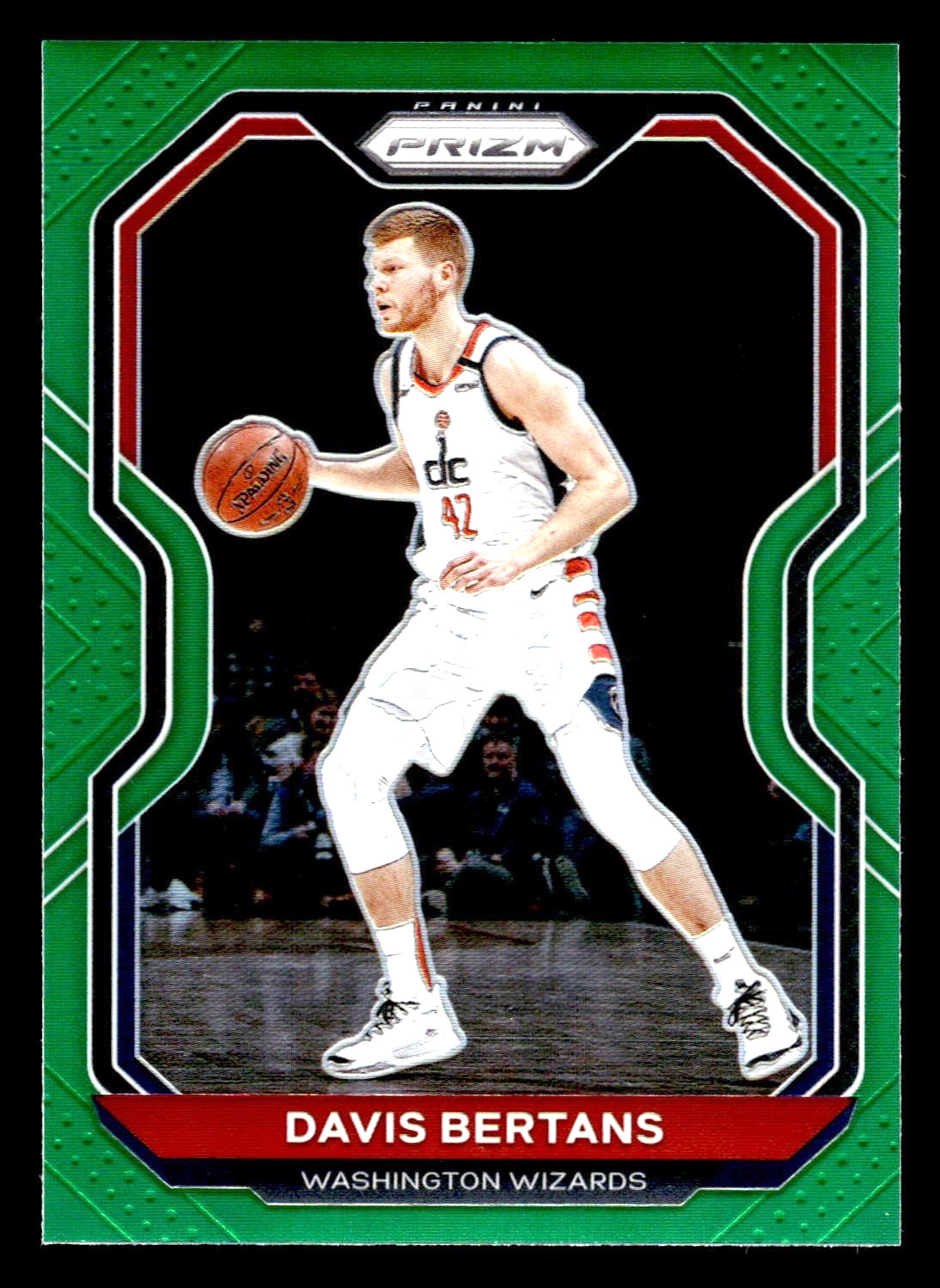 2020-21 Panini Prizm Davis Bertans Green Prizm #98 - Washington Wizards