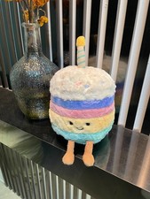 Jellycat Amuseable Fluffy Plush Rainbow Cake Soft Doll Gift Kids Toy 26cm