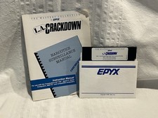 Commodore 64 - L.A. Crackdown - Vintage Video Game Diskette and Manual