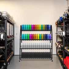 3D Printer Filament Storage Rack Wheels 4-Tier Filament Spool Holder Organizer