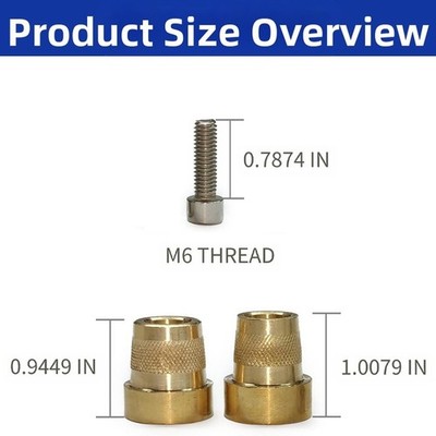 2 Brass Battery Terminal Connector M6 Thread Side Mount Adapter for Fah