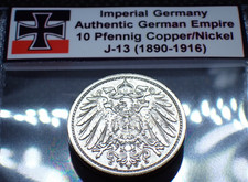 Imperial Germany pre-WW1 1900-13 10 Pfennig Cu/Ni Coin Rare Empire Artifact J.13
