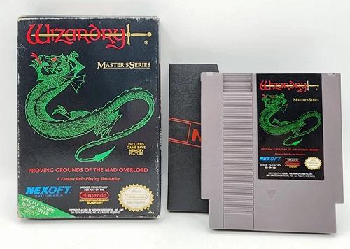 NES Wizardry: Proving Grounds of the Mad Overlord *Missing Manual* Cart & Box