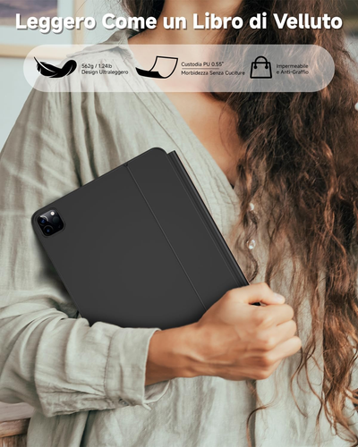 Tastiera per Ipad Air 11 Pollici M2 M3 E Ipad Pro 11 Pollici (1ª-4ª Gen), Air 7/ - Foto 6 di 12