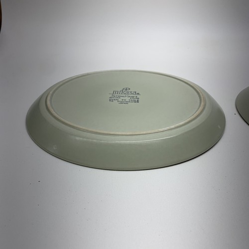 2 Mikasa StoneKraft Avitra chop serving 10.5 inch Large plate Floral - Picture 5 of 6