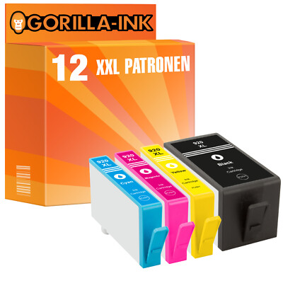 12er Set Patronen mit Chip für HP 920 XL Officejet 6000 6500 Wireless 6500 A