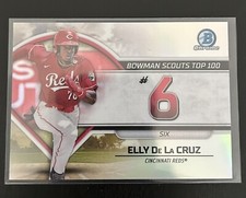 2023 Bowman Chrome Scouts Top 100 Elly De La Cruz #BTP-6 Reds