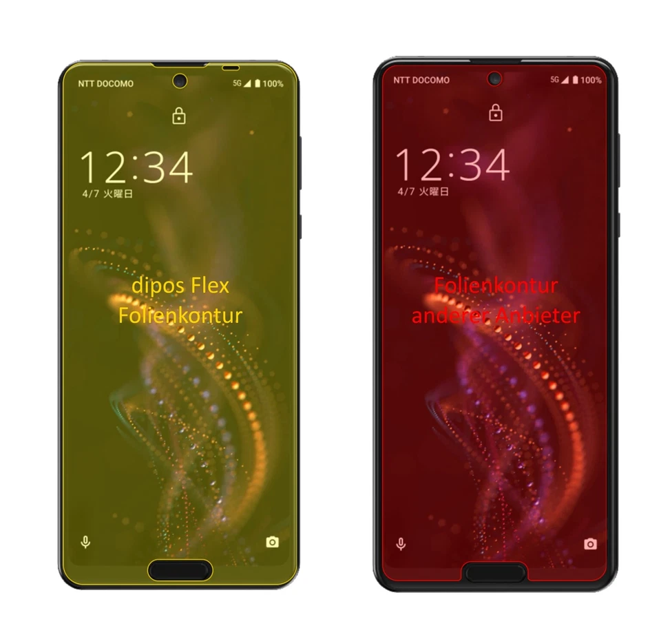 2x Screen Protector for Sharp Aquos R5G Protective Film covers 100% dipos Flex - Image 2 of 4