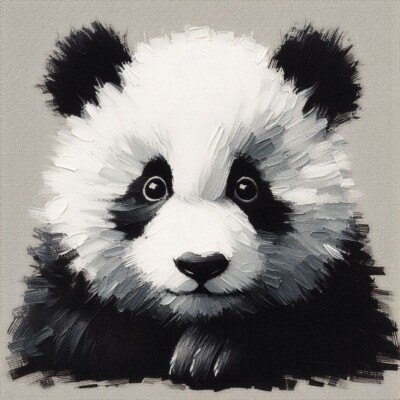 ORIGINAL PANDA GEMÄLDE - Bär Tierwelt Kunst signiert professionelles Kunstwerk Vorverkauf