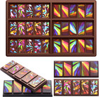Holographic Chocolate Molds Resin Silicone Chocolate Bar Deep Thick Molds for Re