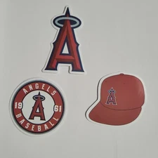 Los Angeles Angels MLB Vinyl Sticker set of 3 Major league baseball cap logo 