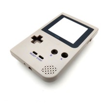 GBP Nintendo Game Boy Pocket Housing Shell GLASS Screen Lens Gray SNES 