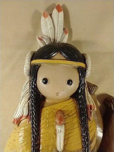 VTG Burwood Native American Maiden TeePees Southwestern Wall Hangings Set of 2 - Picture 11 of 13
