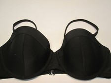 Old Navy Womens Size M Bikini Top Black Underwired Lined Adjustable Straps Swim