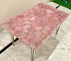 24"x48" Elegant Rose Quartz Dining Table Countertop Desk Random Furniture Decors
