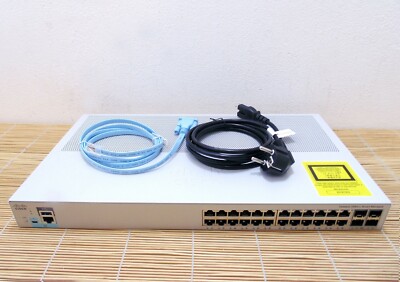 Cisco WS-C2960L-SM-24PS 24 port 10/100/1000 Ethernet ports 4 x 10G SFP+ Switch