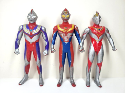 Ultraman Tiga Dyna Gaia V1 Figure Set Bandai 6''+ Ultra Hero Series VTG, US SELL!