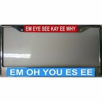 Mickey Mouse Song-em Eye See Kay Ee Why Em Oh You Es Ee License Plate Frame Mickey Mouse Song-em Eye See Kay Ee Why Em Oh You Es Ee License Plate Frame