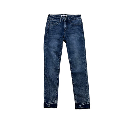 Flying Monkey Jeans  Womens Size 24 High Waist Cropped Straight Leg Medium Wash