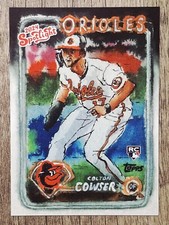 2024 Topps Spotlight Stamp By Andy Friedman First Lights Colton Cowser RC /75