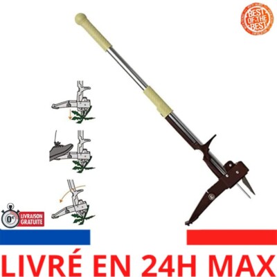 Extracteur Manuel De Mauvaises Herbes Avec Poignée En Acier Et 3 Griffes - Désherbant Jardin Ergonomique Pour Pelouse Et Racines Profondes