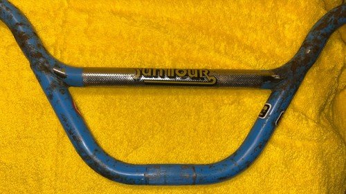 Vtg Mongoose Decade Freestyle Bars Old School BMX OG 1980s Knurl 27.5 in Blue - Picture 13 of 24