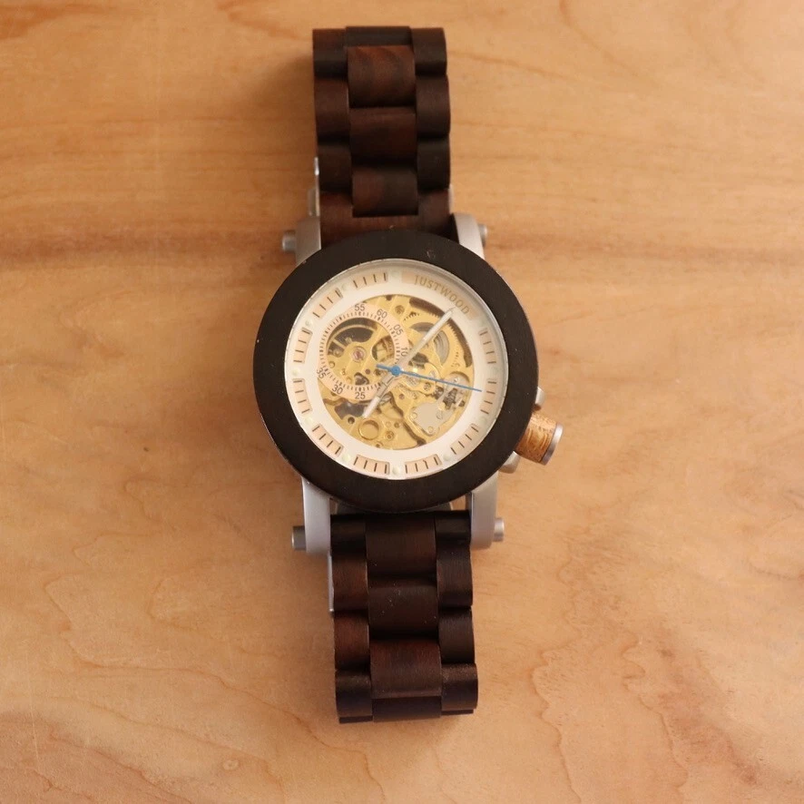 Justwood Synergy x Wood Watch Automatic Self Winding Movement Mens Watch - image 2 of 4
