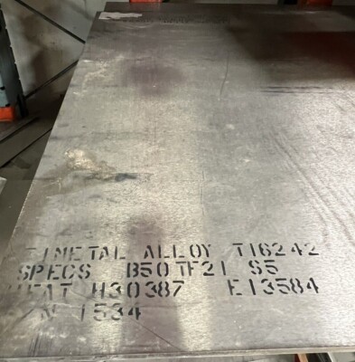 Titanium 6-2-4-2 Plate 24'' x 42'' x .350''