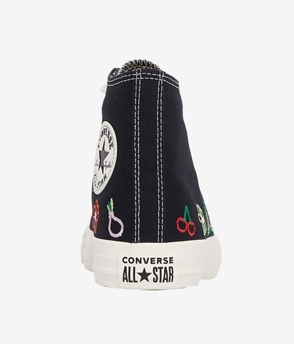 Converse Womens Chuck Hi Embroidered Avocado cherry Flower Flower Womens 9 CLEAN - Picture 11 of 13