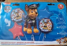 Anagram Nickelodeon Paw Patrol Chase Balloon Bouquet 5 Mylar Balloons Sealed