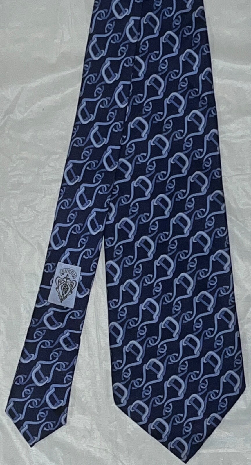 GUCCI Silk Tie ~ Blue ~ Necktie - image 7