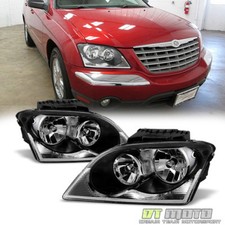 2004 2005 2006 Chrysler Pacifica Headlights Headlamps Replacement Set Leftright