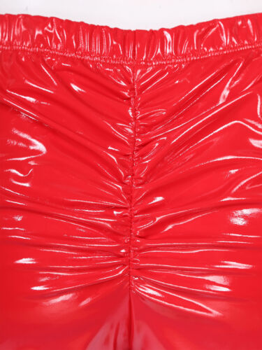 Womens Sexy Wet Look Bodysuit Christmas Santa Claus Cosplay Costume Clubwear - Picture 24 of 32