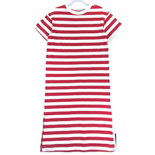 Old Navy Casual Knit Dress Women's M Red White Cotton Short Sleeve Pullover NWT