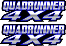 QuadRunner 4x4 Gas Tank Graphic Decal Sticker Atv Quad Runner 400 500 250 Blue