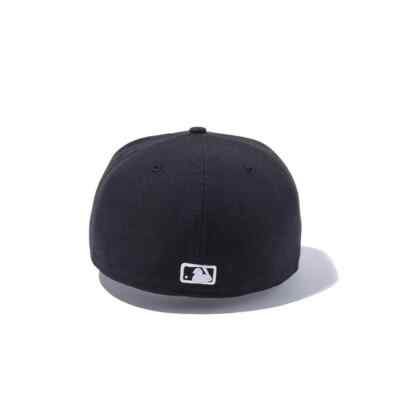 New Era 59Fifty MLB Logo Fitted Cap Umpire Hat Black White Major
