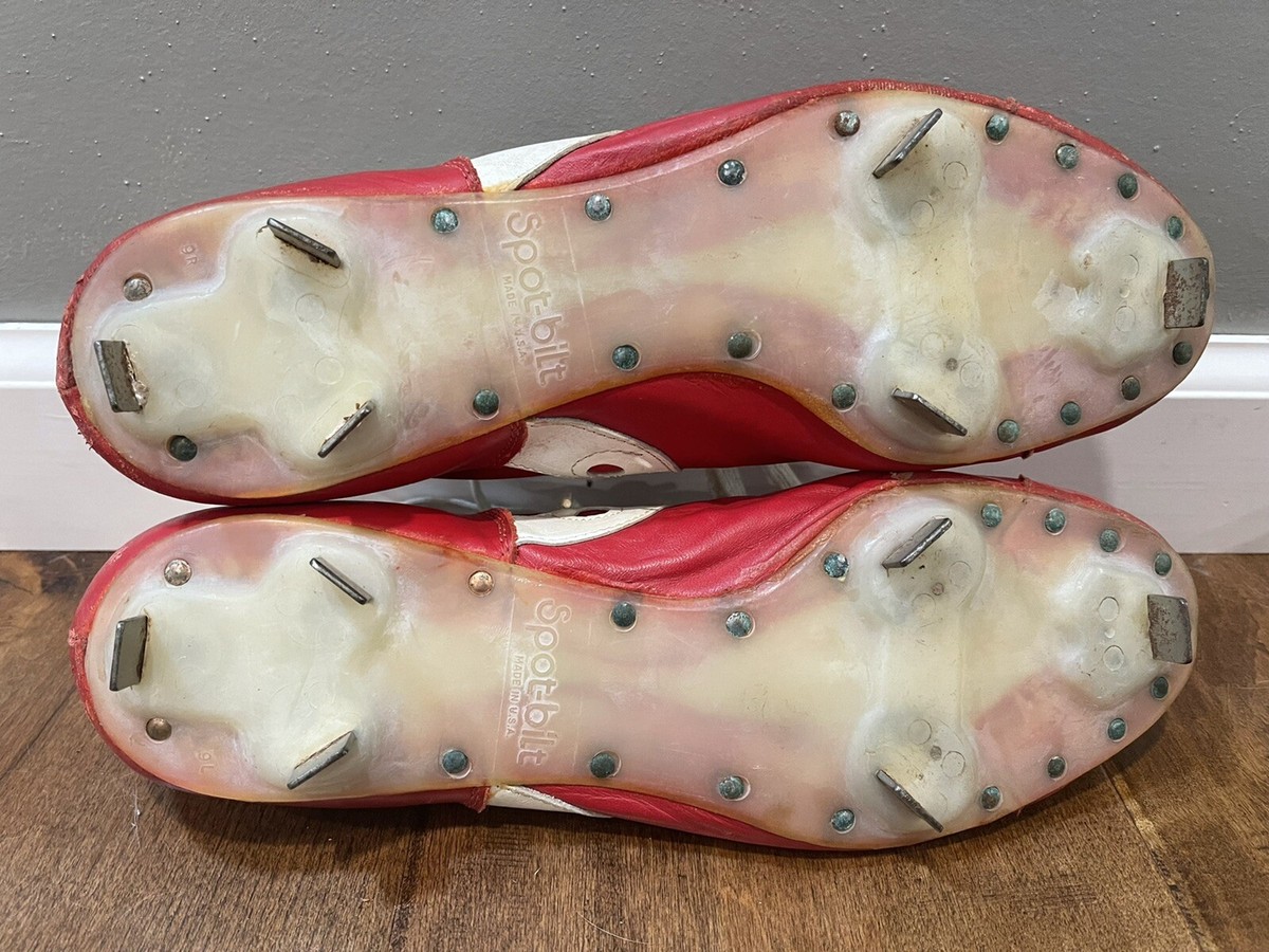 Vintage Spot-Bilt Saucony Made in USA Red Metal Spikes