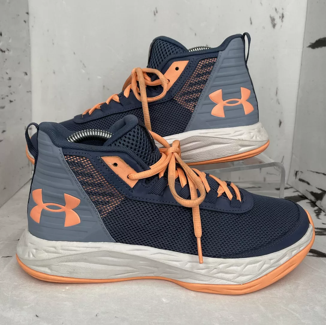 Under Armour Jet 2018 Kids Sz 6.5Y Utility Blue Orange Basketball