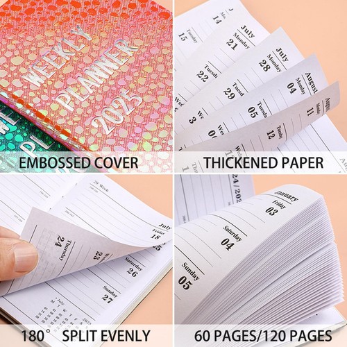 1Pc Portable Weekly Planner 2025 Small A7 Daily Plan Book Pocket Daily Notebook - Picture 8 of 16