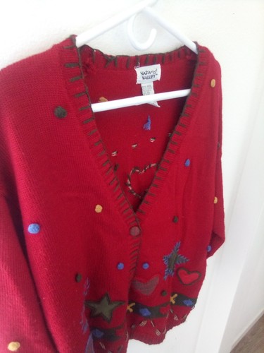 Napa valley Christmas Cardigan Sz Xl - Picture 4 of 4