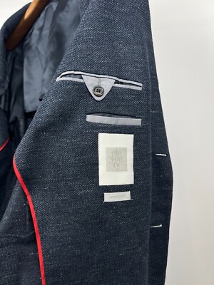 テーラードジャケット ELEVENTY NAVY BLUE COTTON BLAZER Eleventy Mens Navy Blue Linen Cotton Athletic Fit Blazer