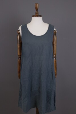 ELEMENTE CLEMENTE Blue Summer Sleeveless Tank Midi Dress