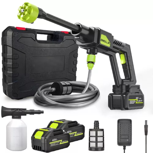 Portable Cordless Pressure Washer 48V MAX Power Cleaner Kit for Cars Home Garden - Picture 6 of 24