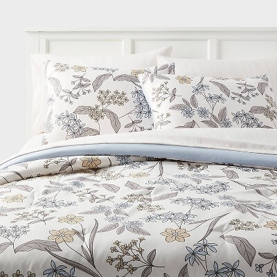 Полный комплект стеганого одеяла с принтом Королева цвета слоновой костиСветло-голубойМедово-желтый - Предметы первой необходимости для комнаты 3890₽