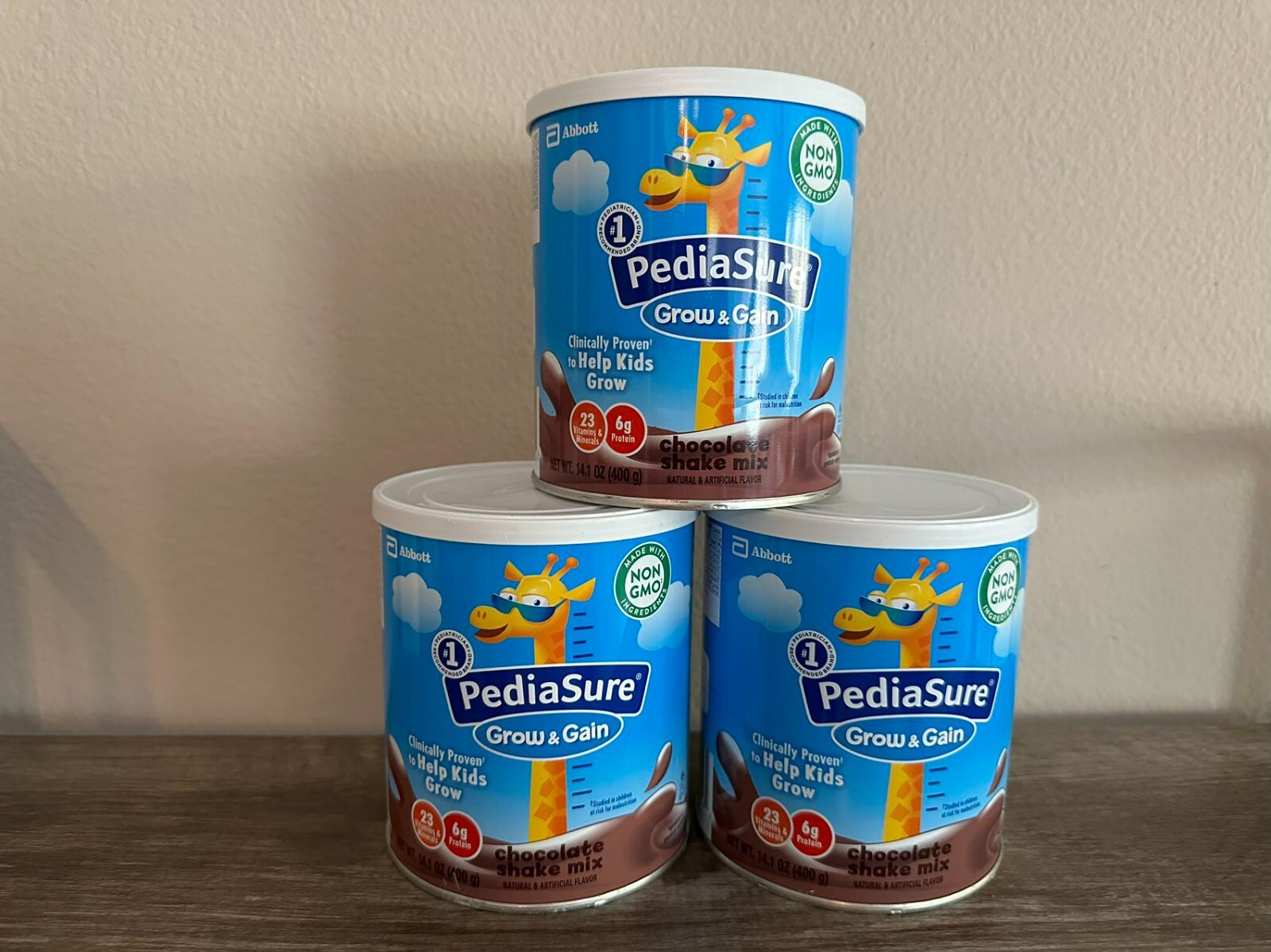 PediaSure Grow & Gain Shake Mix Powder, Chocolate - 14.1oz (3 Count) EXP 01/26