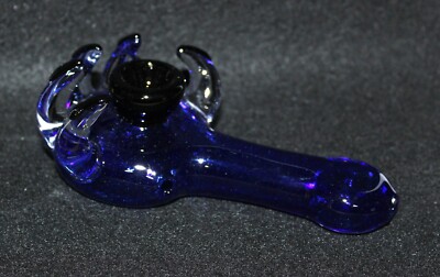 5'' BLUE BEAR CLAW Pipe Glass Tobacco Smoking CLAW Pipe BLUE GLASS pipes