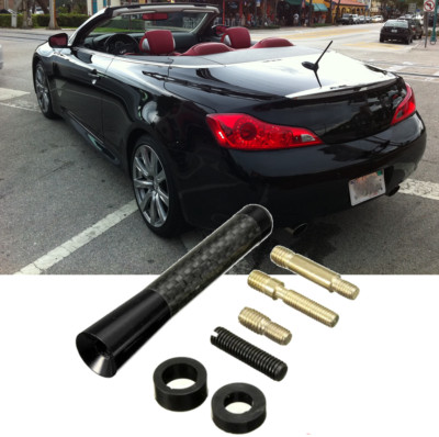 3'' Short Carbon Black Antenna Mast Radio AM/FM For INFINITI G37 CABRIO 2009-2013