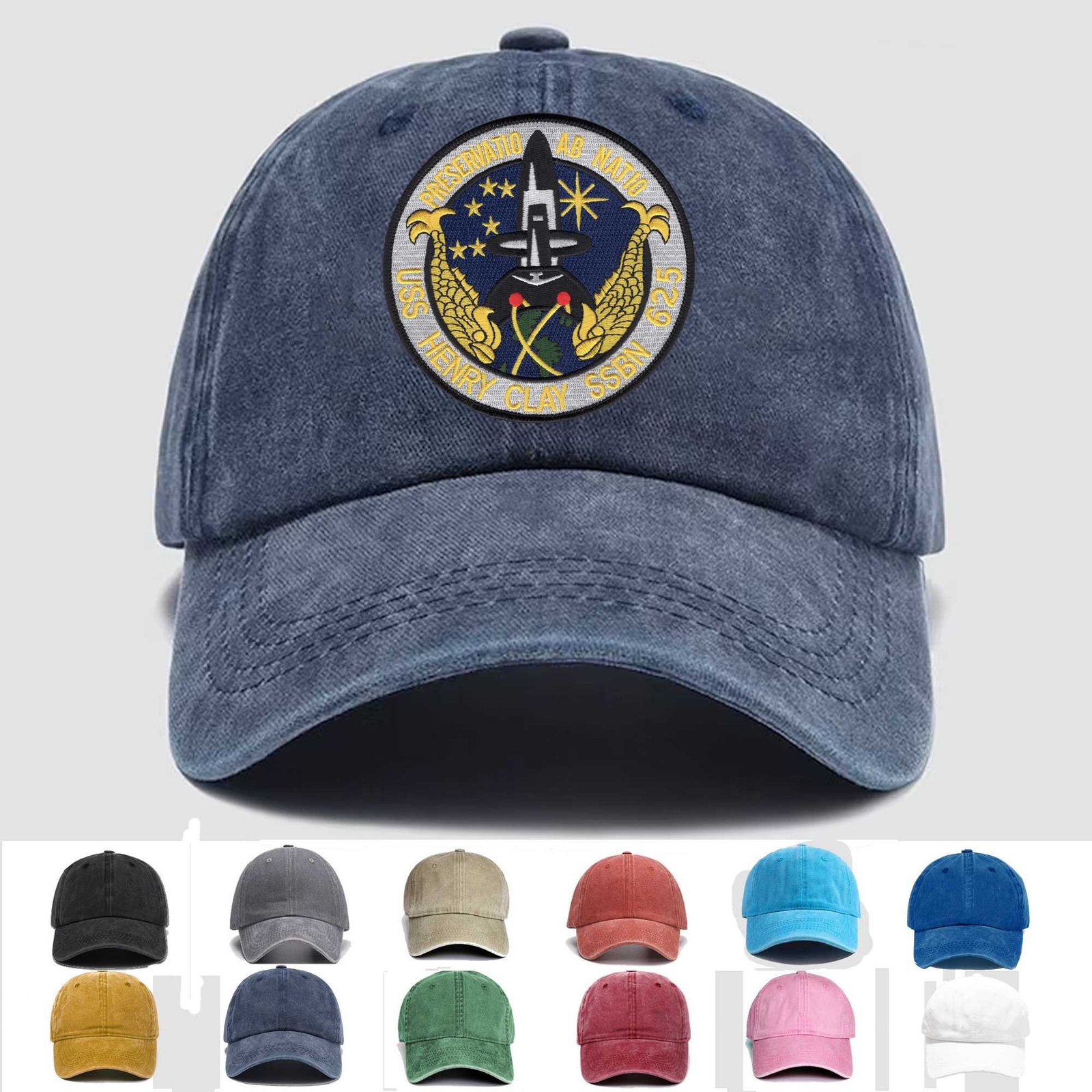 Custom Embroidered Hat SSBN-625 USS Henry Clay, Veteran Cap, Trucker Hat, Gift