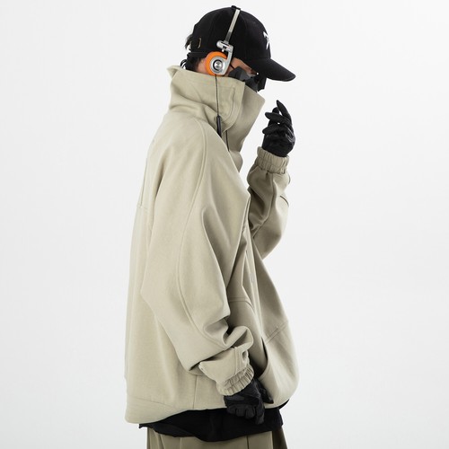 Niepce Japanese Streetwear High Neck Sweatshirts Techwear Pullover for Men - Picture 35 of 37