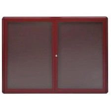 Enclosed Bulletin Board with Sleek Radius Design  Aluminum Frame